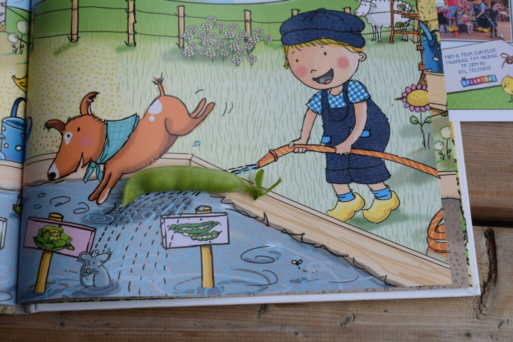 Kinderen en moestuinieren Fien en Teun